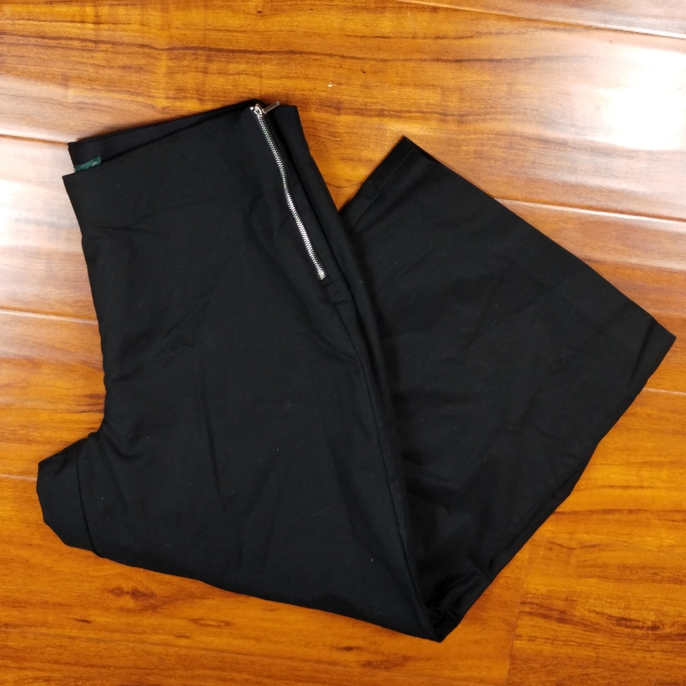 Lauren Ralph Lauren Wide Leg Cropped Pants Inseam 25"